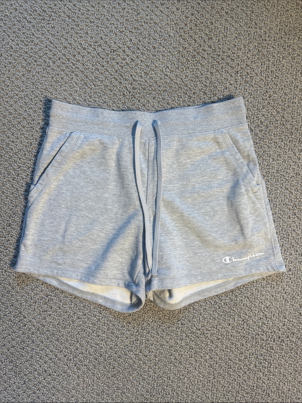 Champion Women's Light Gray Terry Pull-On Athletic Shorts